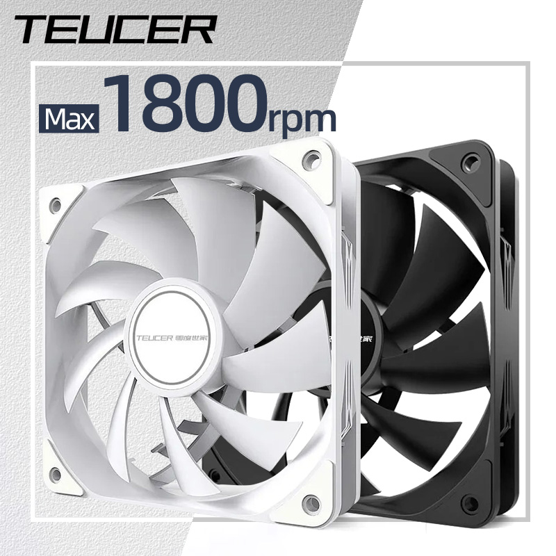 Case Fan Controller - Teucer 12 cm Gehäuselüfter, PWM-Steuerung, 1800