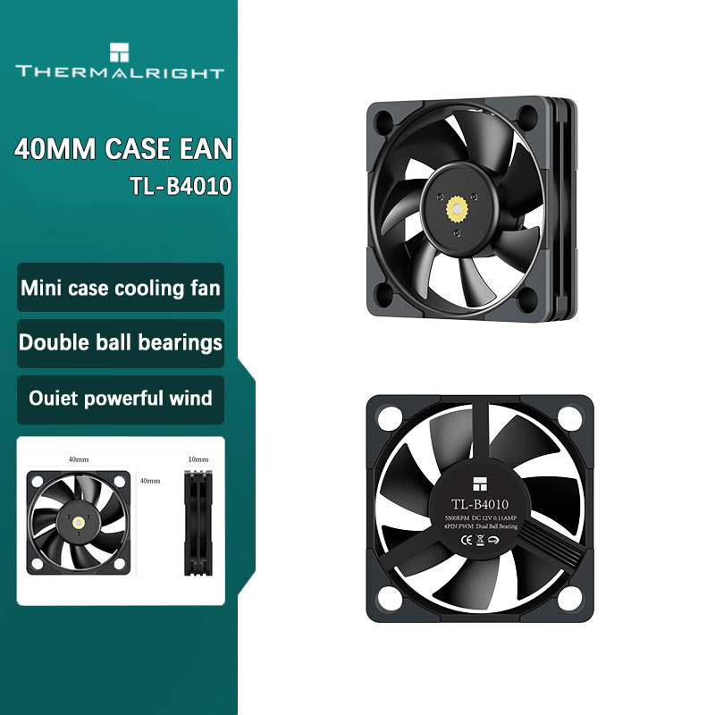 Case Fan Controller - Thermalright TL-B4010 4CM Mini-Computer-Gehäuselüfter PWM Temperaturregelung