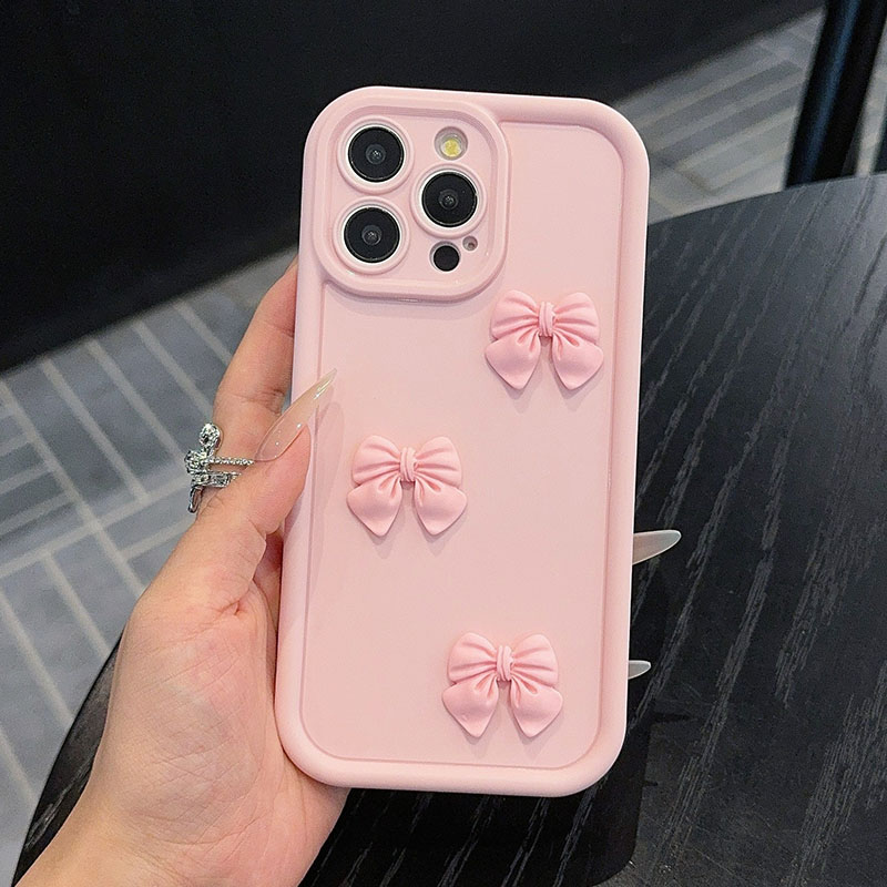 Matte Pc Case - Rosa Schleifenknoten Handyhülle für iPhone 15