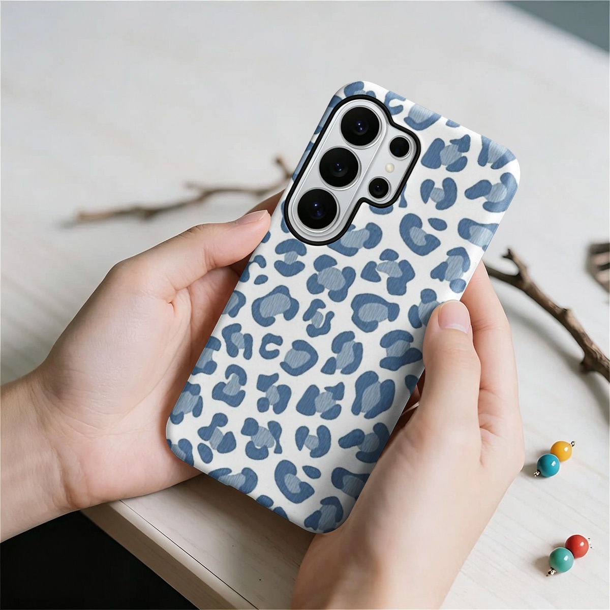Blaues Leopardenmuster 2-in-1  – Computer Case Bewertung und Preis